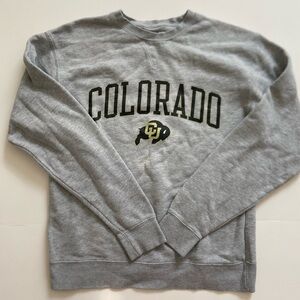 University of Colorado Boulder Crewneck Sweatshirt in Grey Unisex Size Medium
